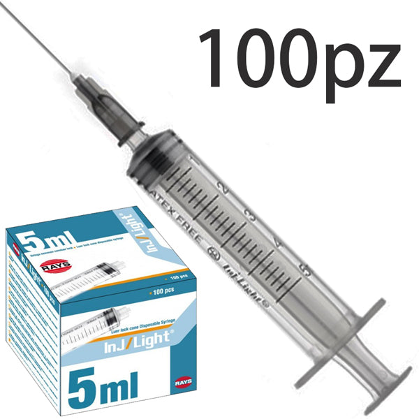 Siringa Monouso con Ago 5ml - 22G - 100pz. image 0