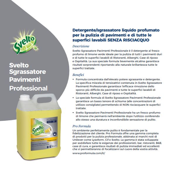 Svelto Sgrassatore Pavimenti Professionale 5L image 1