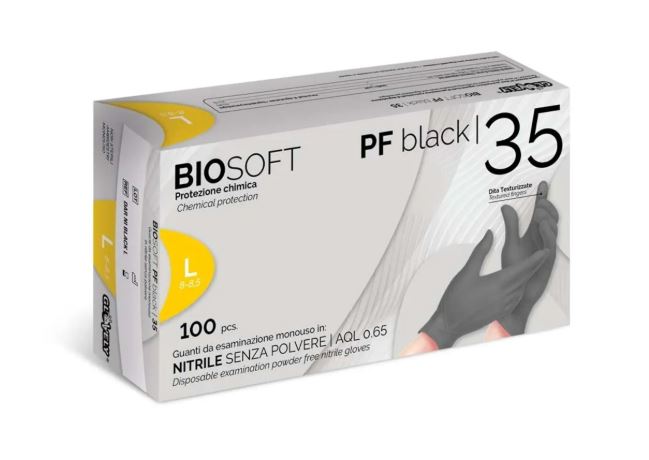 Guanti in Nitrile - Biosoft PF Black 35 - L image