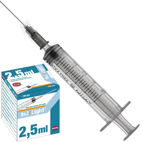 Siringhe Monouso con Ago 2,5ml - 21G - 100pz. image 0