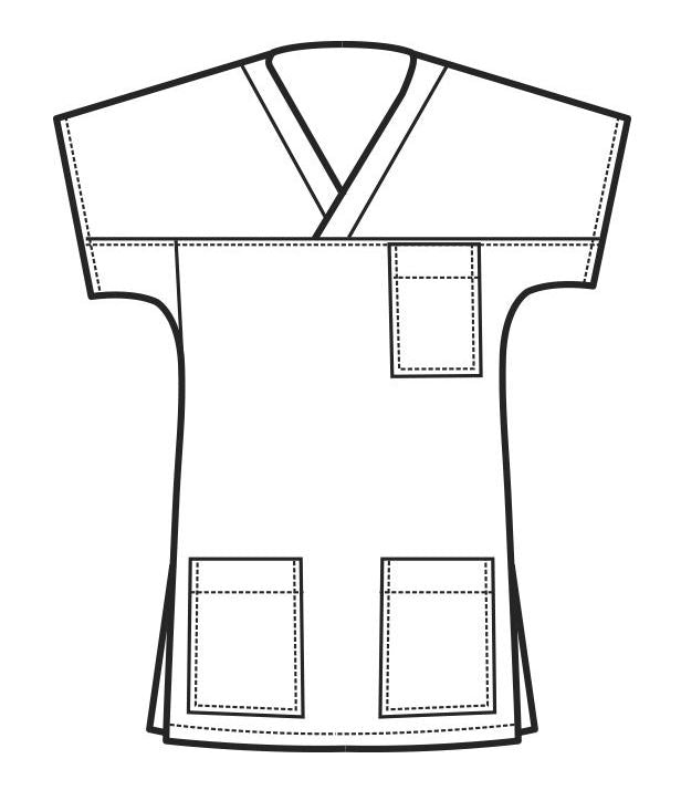 Casacca Collo a V - Blu Cina - 65% Poliestere 35% Cotone  image 2