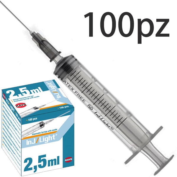Siringhe Monouso con Ago 2,5ml - 22G - 100Pz. image 0
