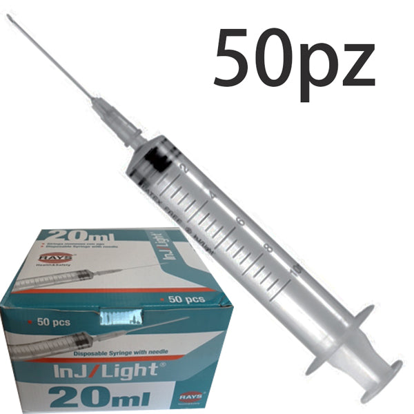 Siringa Monouso con Ago 20ml - 21G - 50pz. image 0