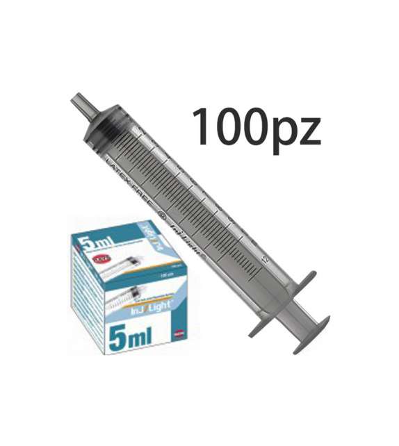 Siringhe 5ml Senza Ago - Cono Luer Centrale - Conf.100 pz. image 0