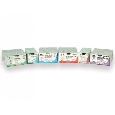 Suture Non assorbibili Ethicon Ethilon in nylon, ago FS-2 - 3/8 da 19 mm, USP 5/0 - blu 75cm 36pz. image 1