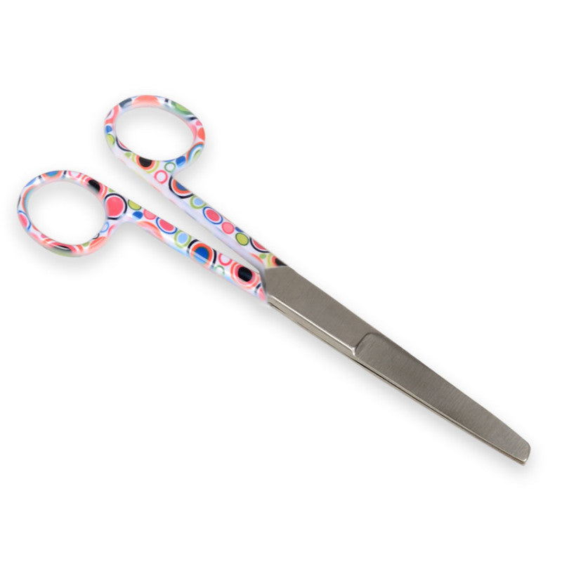 Forbici Rette Punte Alterne Fantasia Bolle - 14 cm - 1 pz. image 0
