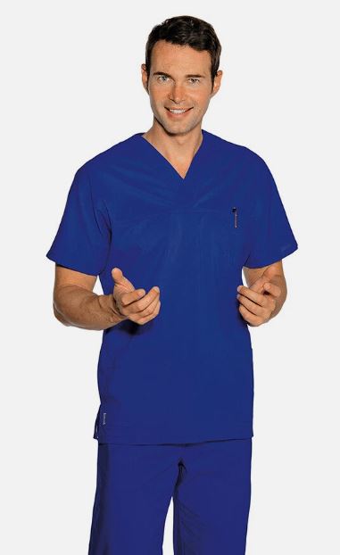 Casacca Collo a V - Blu Cina - 65% Poliestere 35% Cotone  image 0
