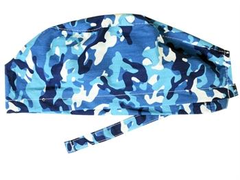 Cappellino chirurgico - fantasia Militare blu - M image 0