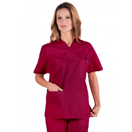 Casacca Collo a V Bordeaux - 65% Poliestere 35% Cotone  image 0